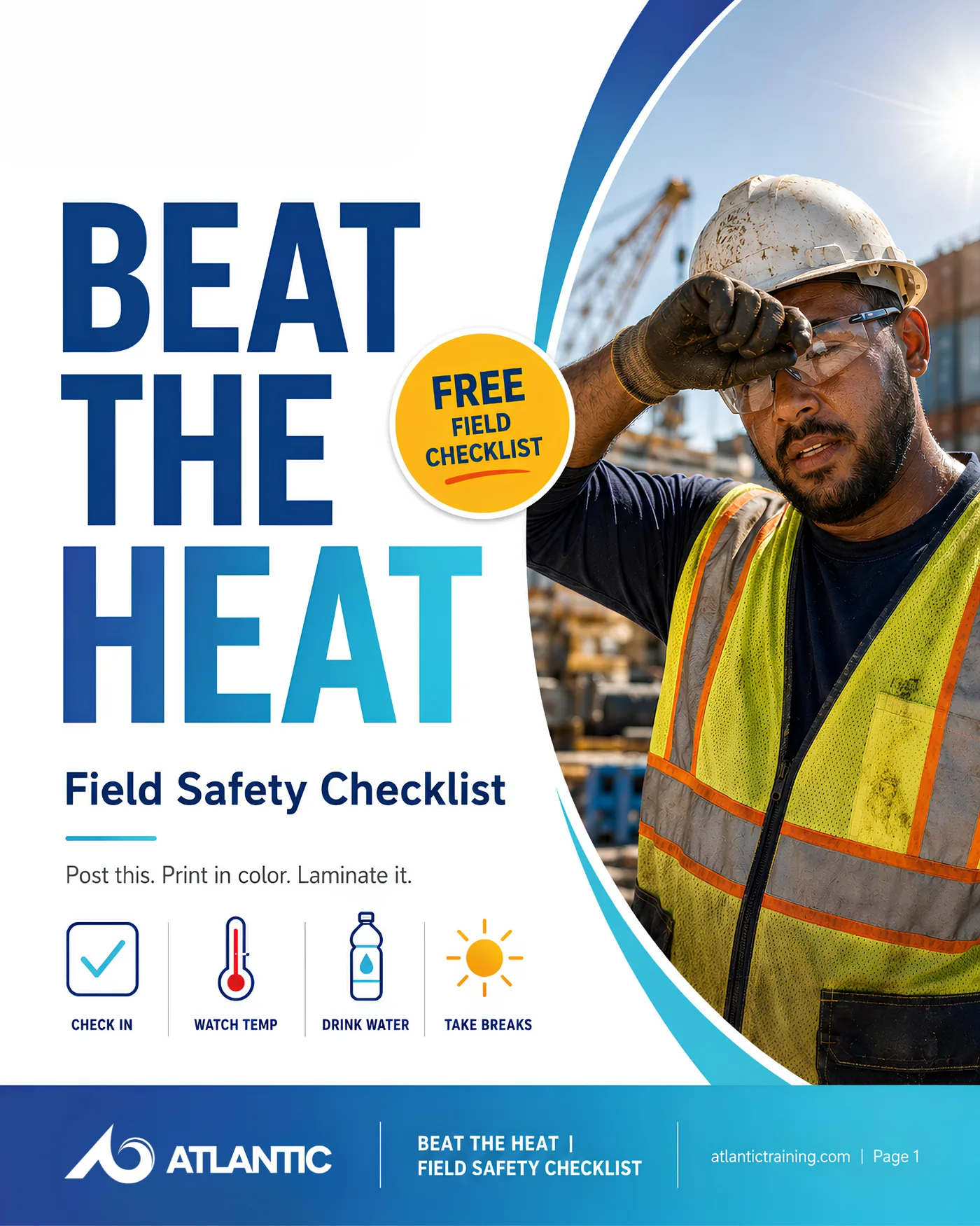 Cover of the Beat the Heat field safety checklist lead magnet